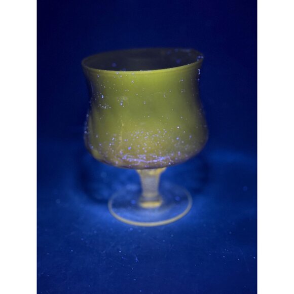 Set of 2 - Empoli Amethyst Optic Swirl Clear Twist Base Brandy Snifer/Goblet - Picture 13 of 13